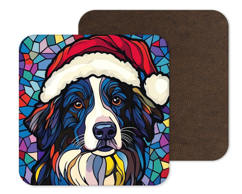 Border collie dog santa hat - santa,