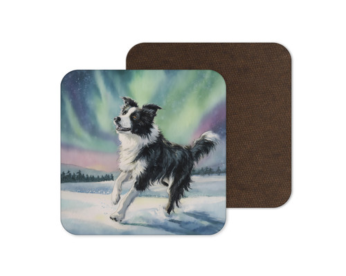 Watercolour border collie dog - collie,
