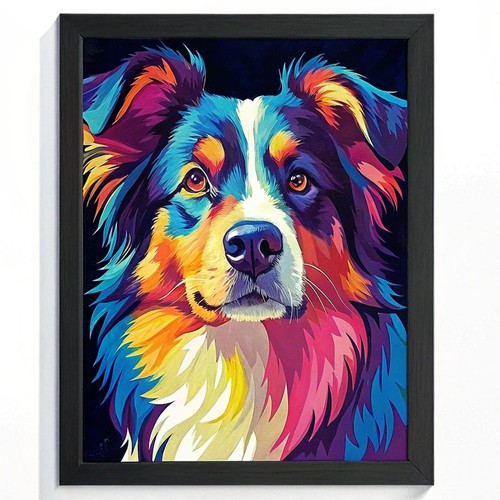 Border collie dog art - collie,