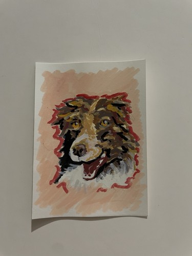 Aceo miniature atc art card - atc,