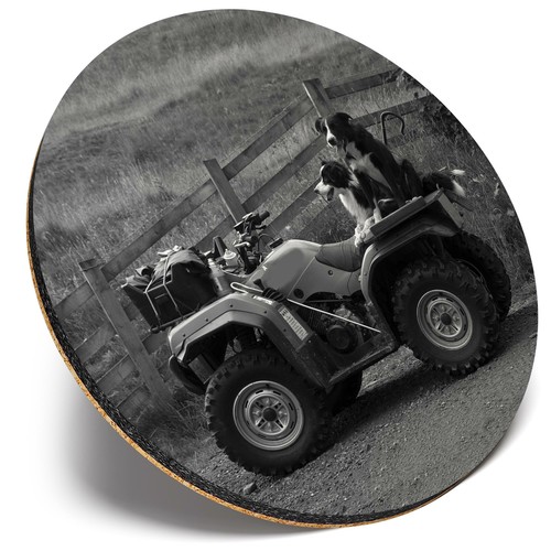 Round single coaster - bw,